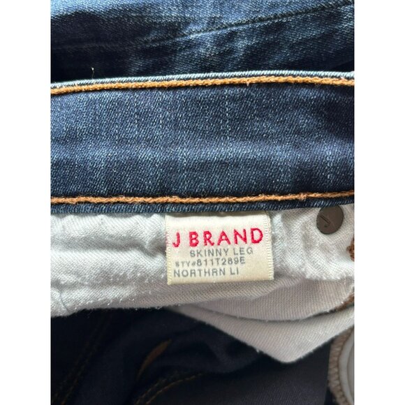 J Brand for Nordstrom Womens Blue Denim Skinny Leg Jeans Zip Stretch Size 24 - Picture 8 of 10